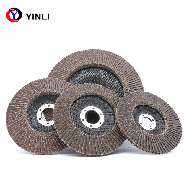 Calcined Aluminum 115mm Flap Disc , 40 Grit Flap Wheel For Stainless Steel Polishing